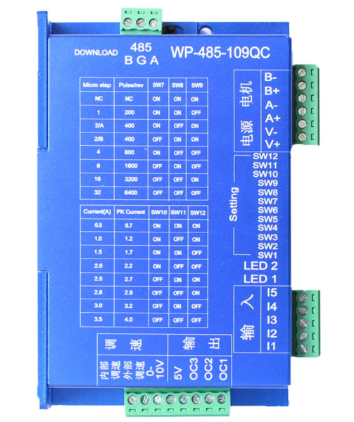 一體化步進(jìn)電機(jī)驅(qū)動控制器 單軸 WP-485-109QC